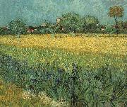 View of Arles with Irises